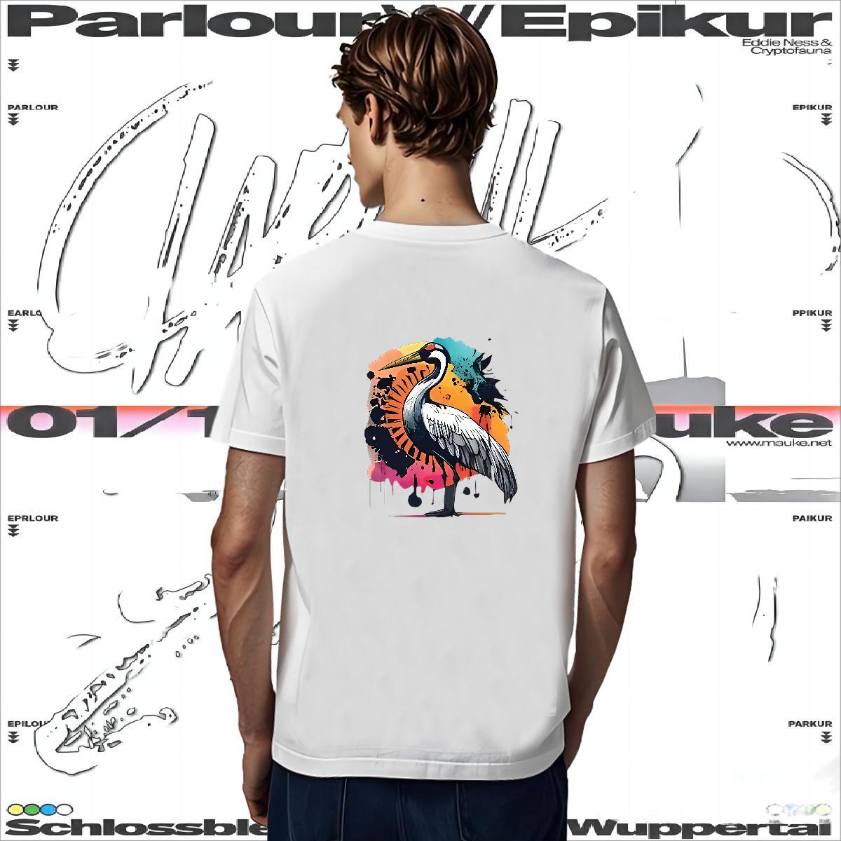 T-Shirts 230g 100% Cotton bird Casual Daily Wear Short Sleeve Soft DIY Logo Oversized Couples T Shirts Fashion Wholesale Polos