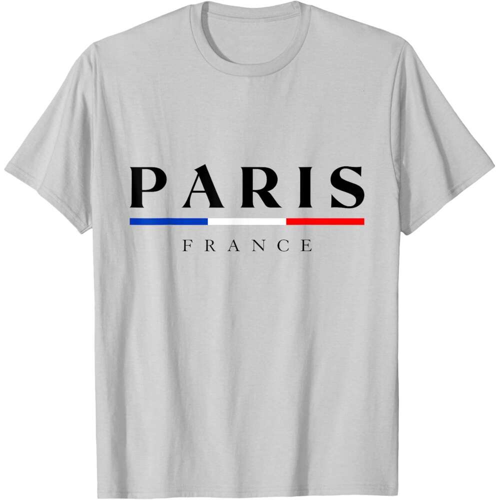 T shirt Mens Paris With France Flag Novelty Graphic Tees Cool Designs T-Shirt shirts tshirt graphic tee Casual tops summer clothes Short sleeve Free s
