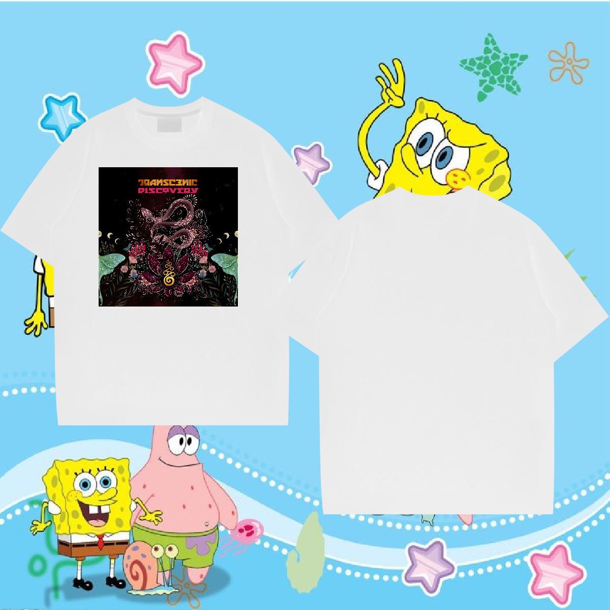 Fashion Casual Men T Shirts 230g Pure Cotton moon Outdoor Clothings Short Sleeve O-Neck Brand Men Tops Tees Plus Size Cartoon
