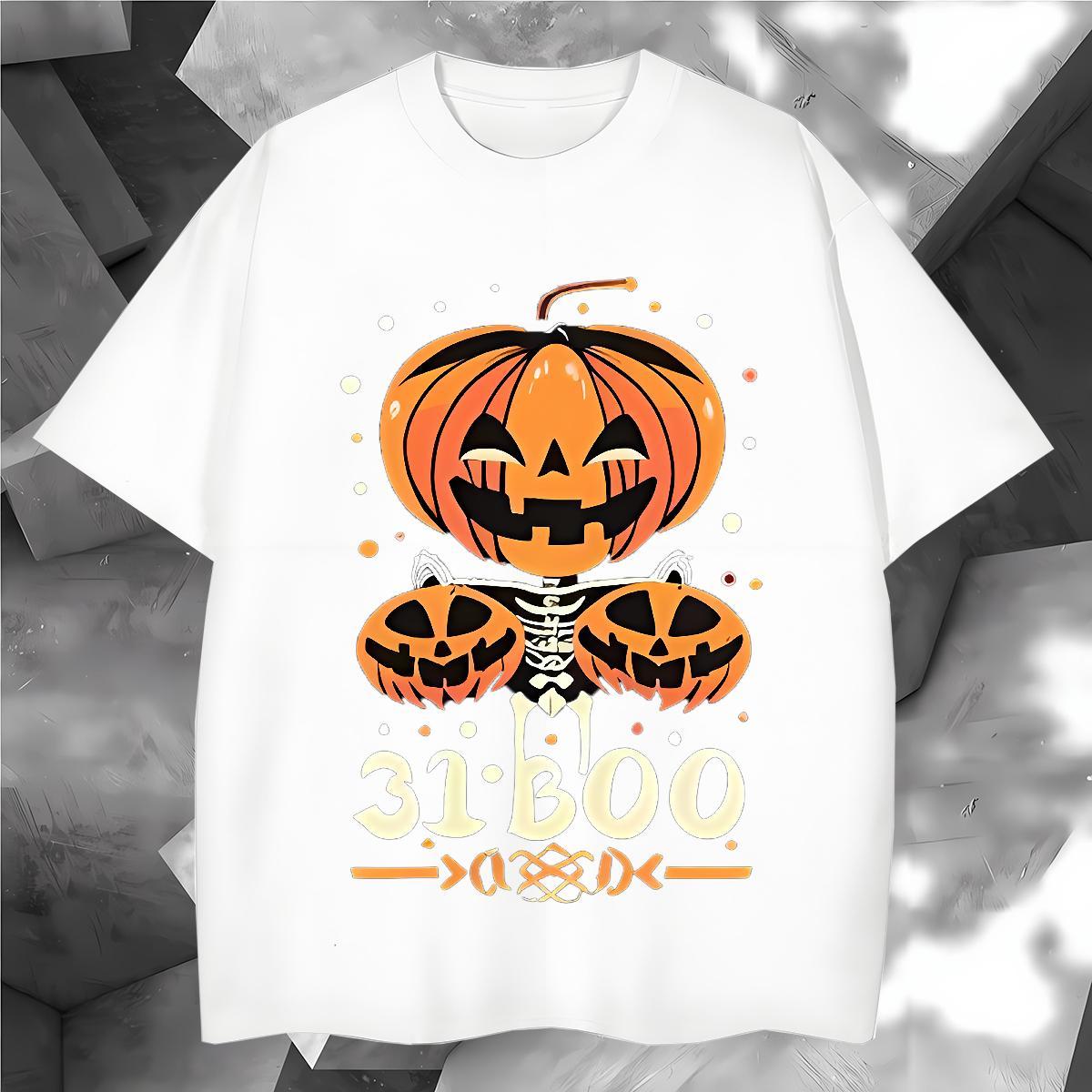 T Shirt For Man 230g 100% Cotton pumpkin Street wear Hip Hop O Neck Short Sleeves Customized Men Tops Tees 2024 New High Quality Tee Shirt