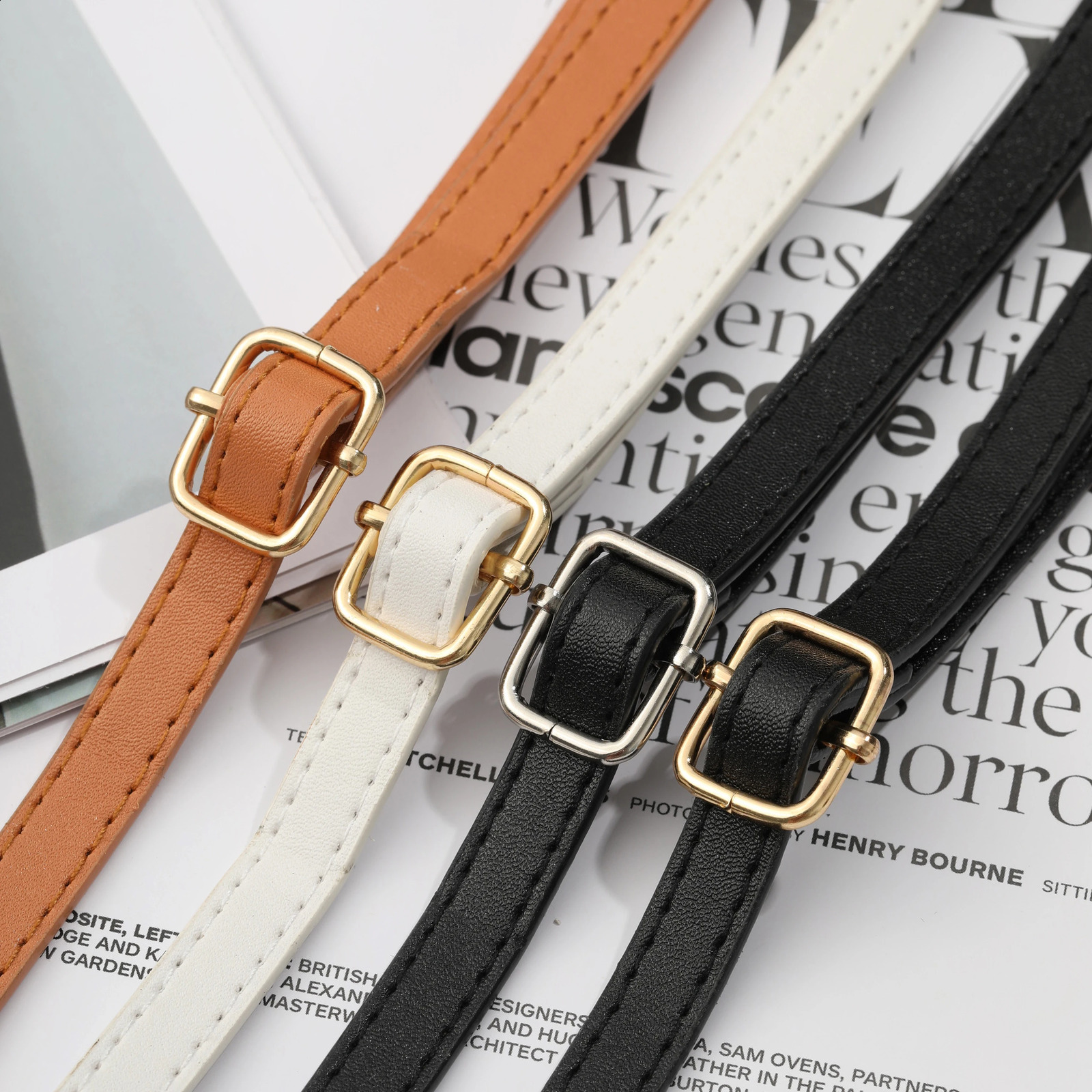 DHwanglijia 125CM long PU leather designer bag bag with accessories handbag 12CM wide shoulder strap for cross body replacement 240820