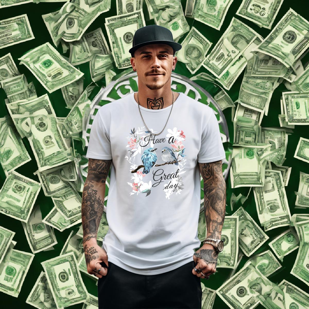 Unisex Men Tshirts 230g Cotton Casual Daily Wear bird Black White Breathable Short Sleeve Stylist T-Shirts Polos