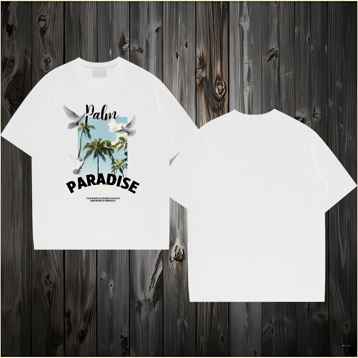 New Men T Shirts 230g 100% Cotton tree Sport Tops Shirt Crew Neck Breathable Free Shipping Men Clothes T-Shirt DIY Printed