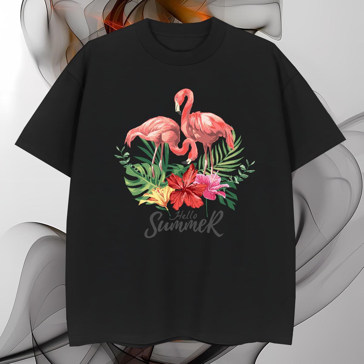 Men T Shirts 100% Cotton 230g bird Hip Hop Street Breathable Crew Neck Cartoon Printing L-4XL Mens Tshirts Fashion Design Soft Tops Tees