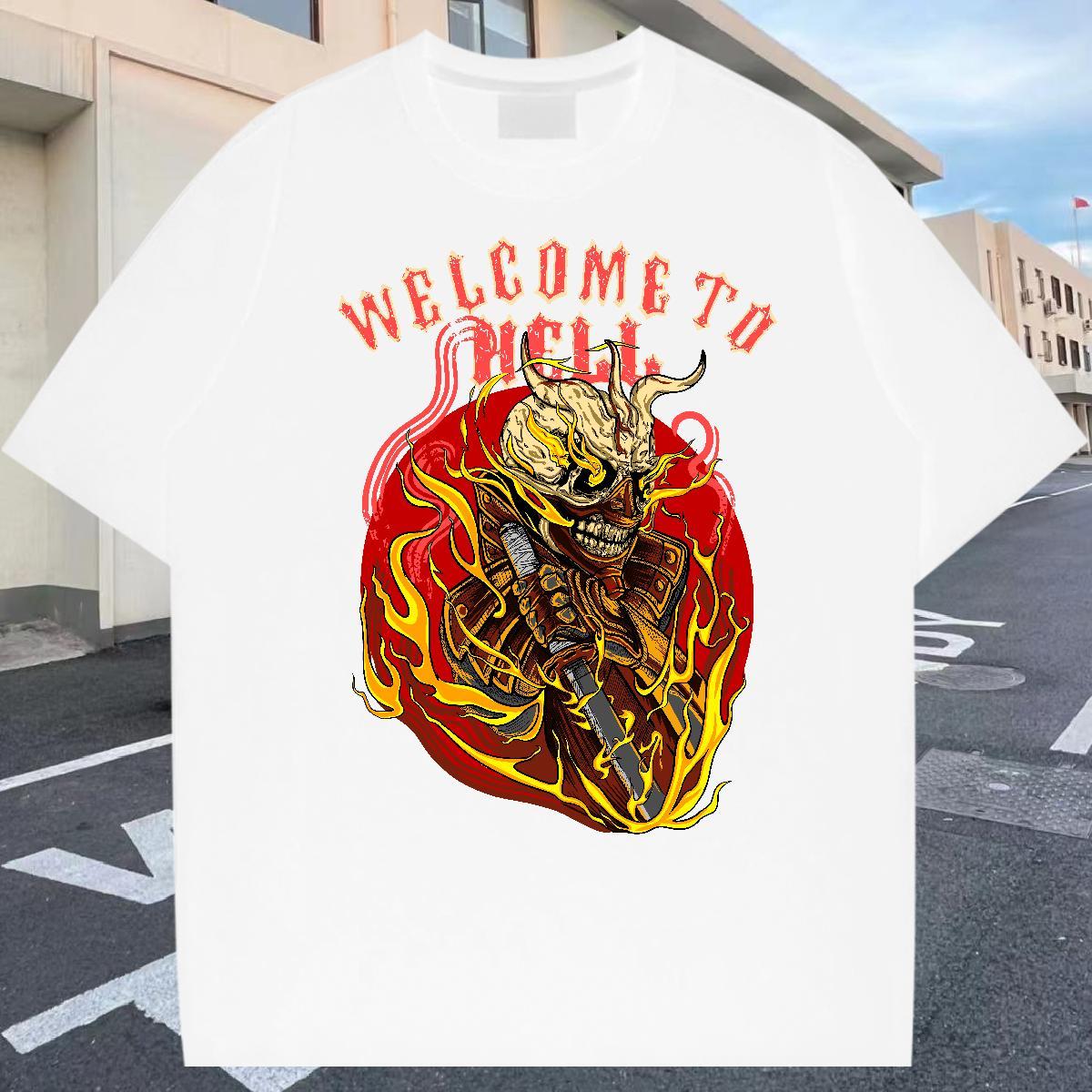 Free Shipping Couples T Shirts 230g Pure Cotton Street wear Hip Hop ET Asian Size Crew Neck 2024 Designer T shirt Clothes