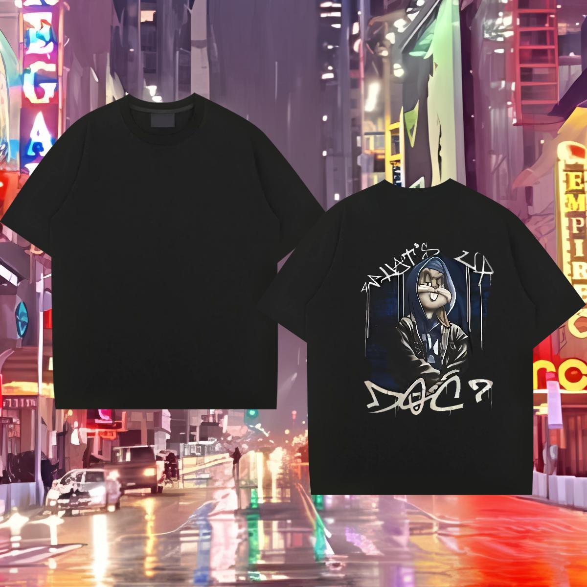 Stylist Mens T Shirts 230g Cotton rabbit Beach Tops O-Neck Short Sleeve Loose Men Clothes T-Shirt Custom Print Plus Size