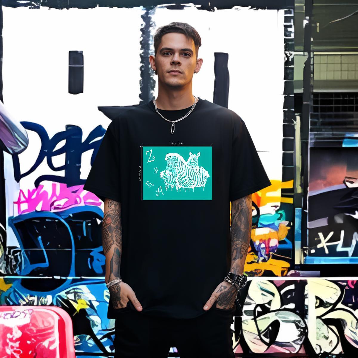 Mens T Shirts 230g Pure Cotton horse Casual Daily Wear Breathable Crew Neck DIY Anime Men Clothes T-Shirt New Arrival Cool Design Polos