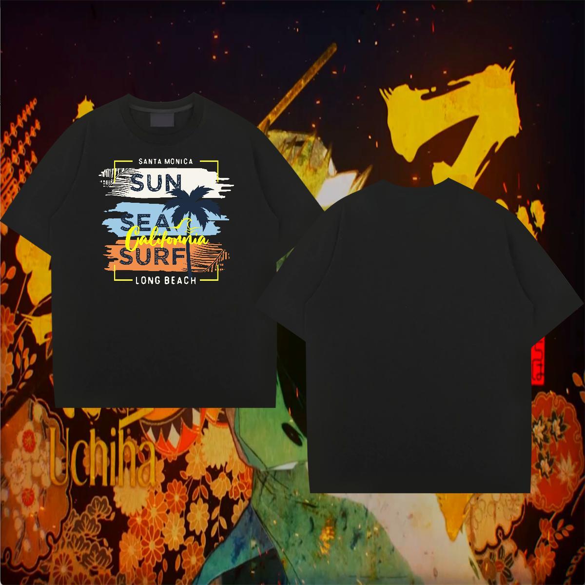 2024 Mens T Shirts 230g Cotton tree Anime Printing Street Top Tees Breathable Soft Wholesale Tshirt for Man Woman Plus Size Custom