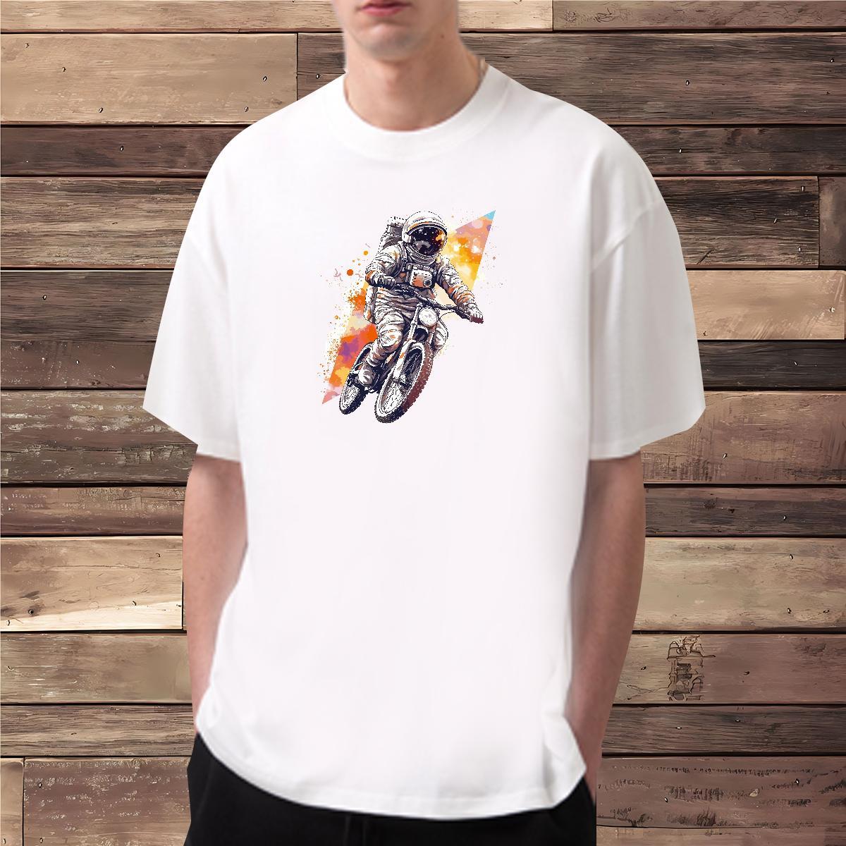 T-Shirts 230g 100% Cotton universe Daily Wear Round Neck Short Sleeve DIY Anime Mens Tshirts 2024 DIY Wholesale Top Tees