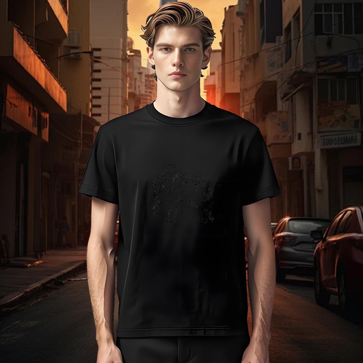 Mens T Shirts 230g 100% Cotton elephant Casual Beach Round Neck Short Sleeve Oversized 4XL Couples T Shirts Stylist Popular Clothes