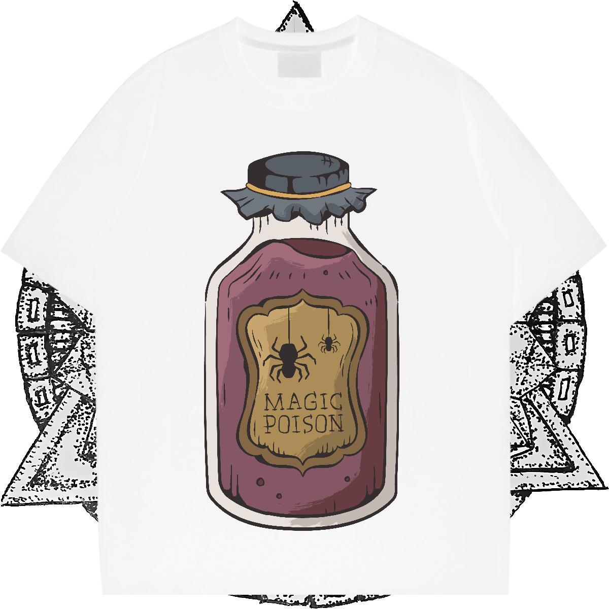Designer Fashion Mens T Shirts 100% Cotton 230g spider Street wear Hip Hop Tops Tees Short Sleeve O-Neck Free Shipping Men Tees DIY Anime