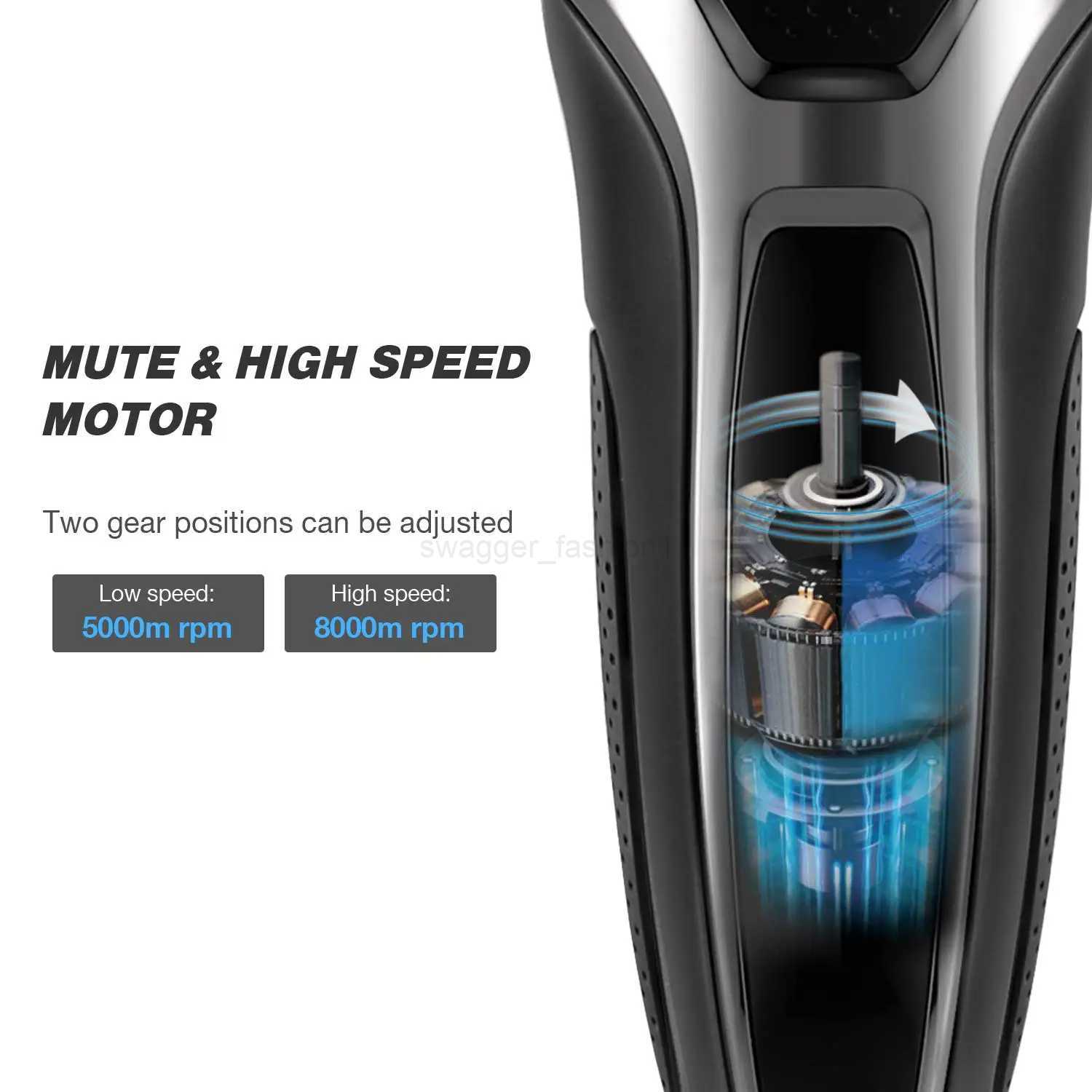 Turbo powerful wet dry electric shaver rechargeable foil face body shaver beard electric razor for men hair shaving machine setXJ240806