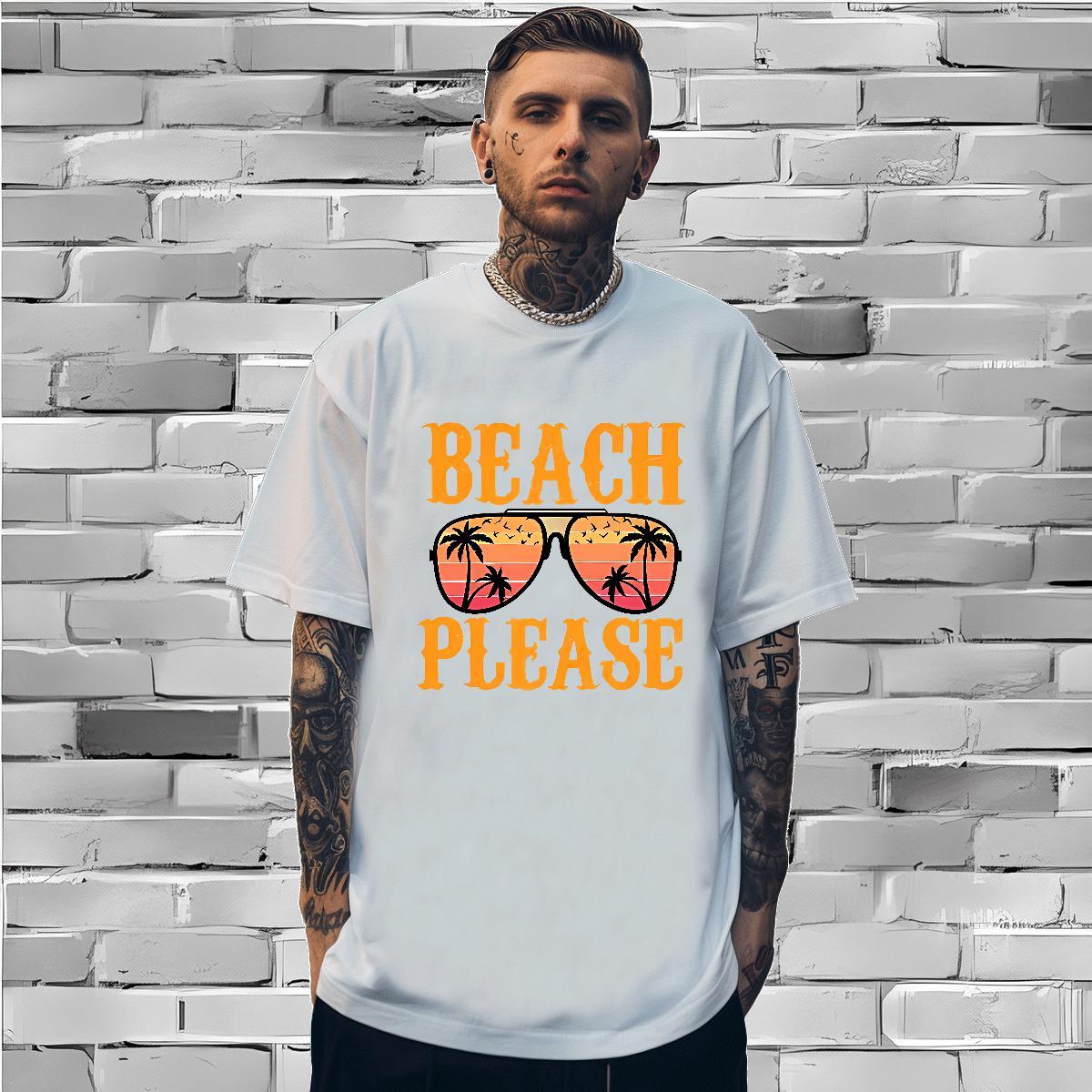 T Shirt For Man 230g Pure Cotton letter Daily Outfit Breathable Custom Big Size Men Clothes T-Shirt Casual New Cool Top Tees