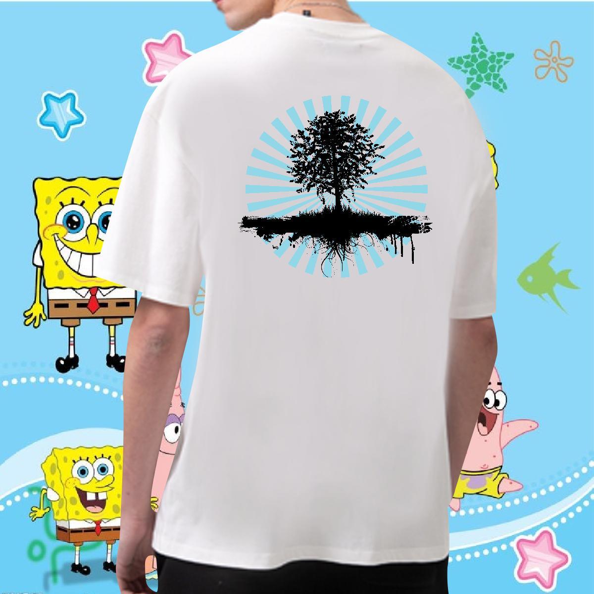 2024 Designer T Shirts Men 230g 100% Cotton tree Outdoor Polos Breathable Short Sleeve Cool Design Men Tops Tees Cartoon Printing L-4XL