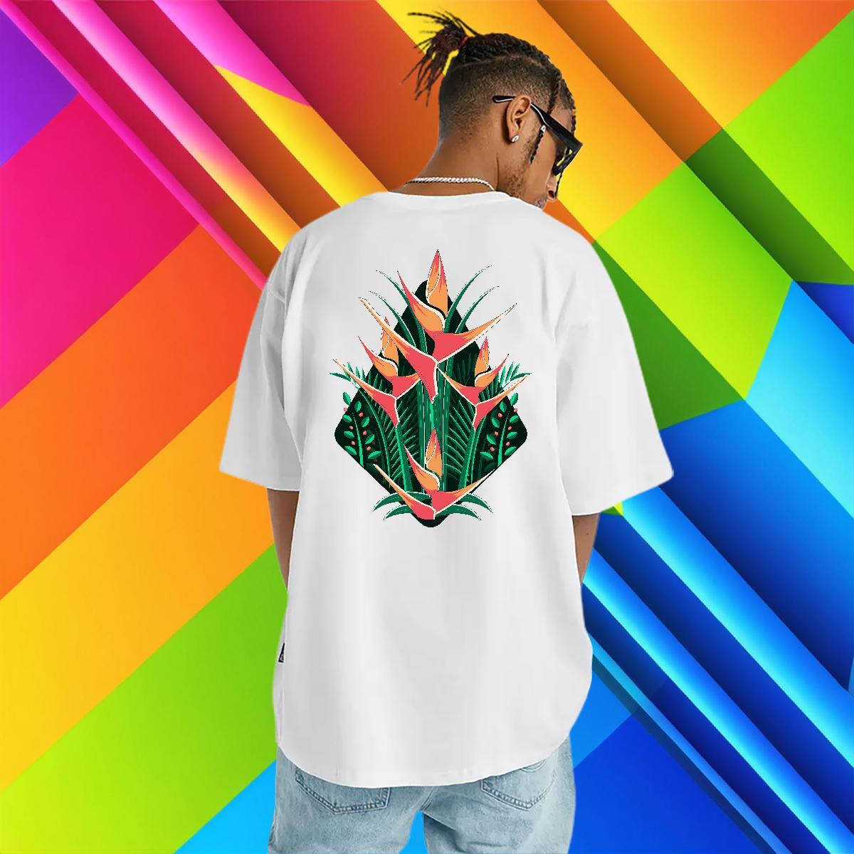 2024 Men T Shirts 230g Cotton tree Sports Casual Tops Shirt Crew Neck Popular Men Tshirts Custom Print Oversized