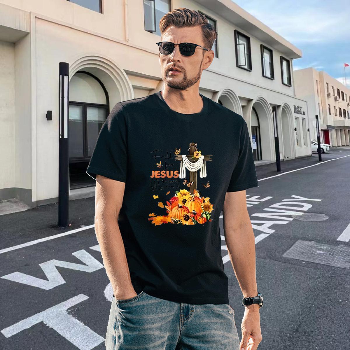 Factory Direct T Shirts Men 230g Pure Cotton pumpkin Hip Hop Tops Shirt Breathable Designer Men Clothes T-Shirt Cartoon Printing L-4XL