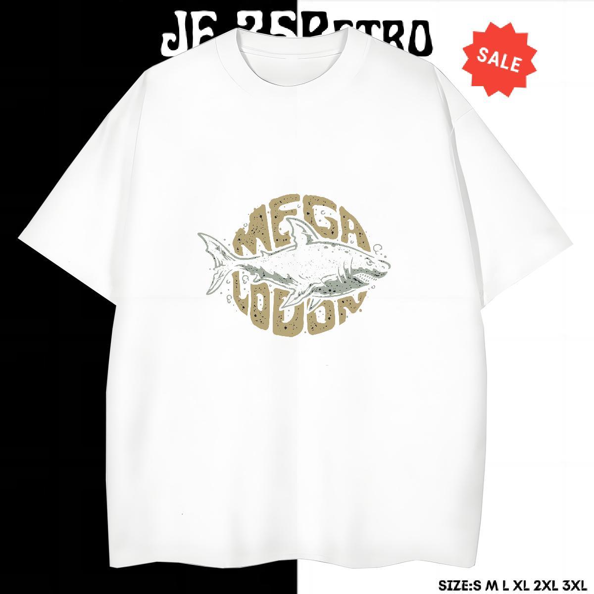 Soft Men Tshirts 230g 100% Cotton fish Man T Shirts Daily Outfit Pure Cotton Plus Size Cartoon Fashion Design Top Tees