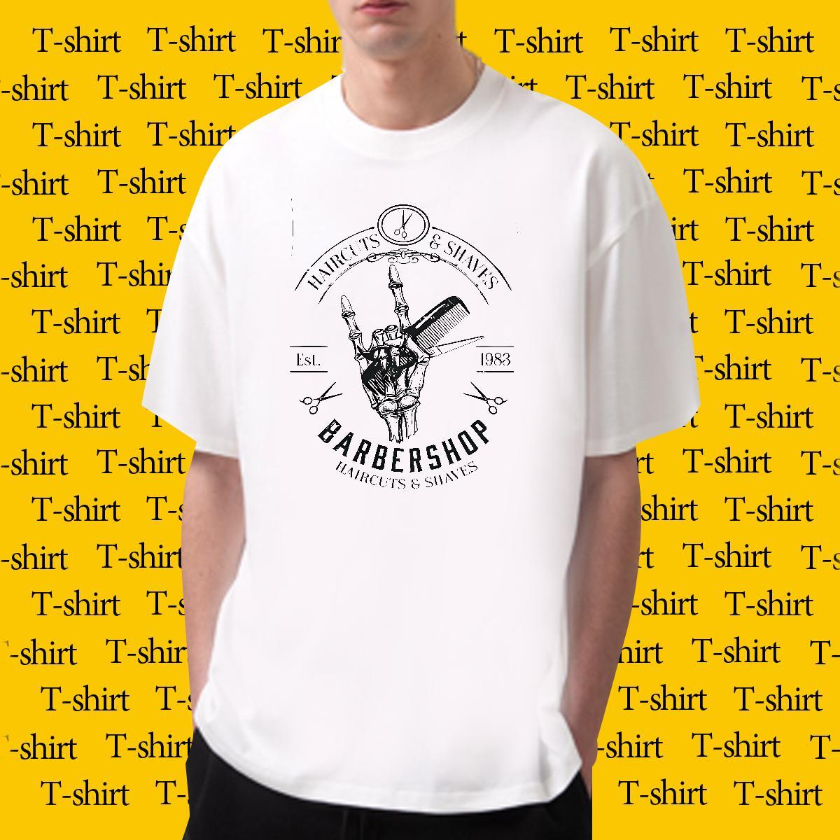 T shirt 100% Cotton 230g hands Casual Daily Wear Breathable Short Sleeve Graphic Men Tshirts Brand Classic Polos