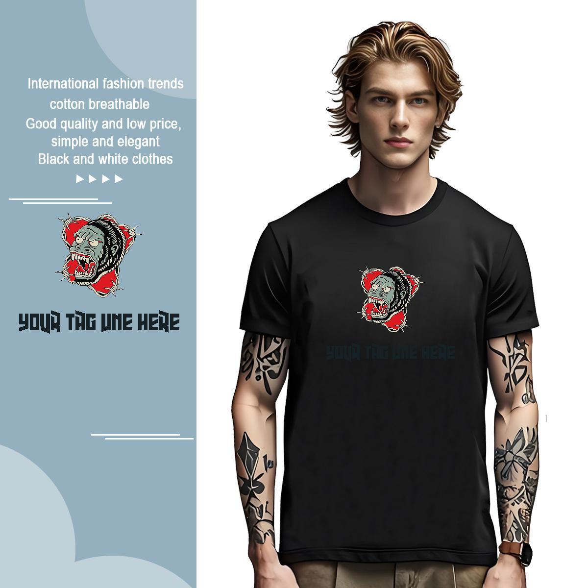 T Shirt For Man 230g Pure Cotton Street O Neck Short Sleeves Custom Big Size Tshirt for Man Woman Free Shipping Wholesale Tee Shirt