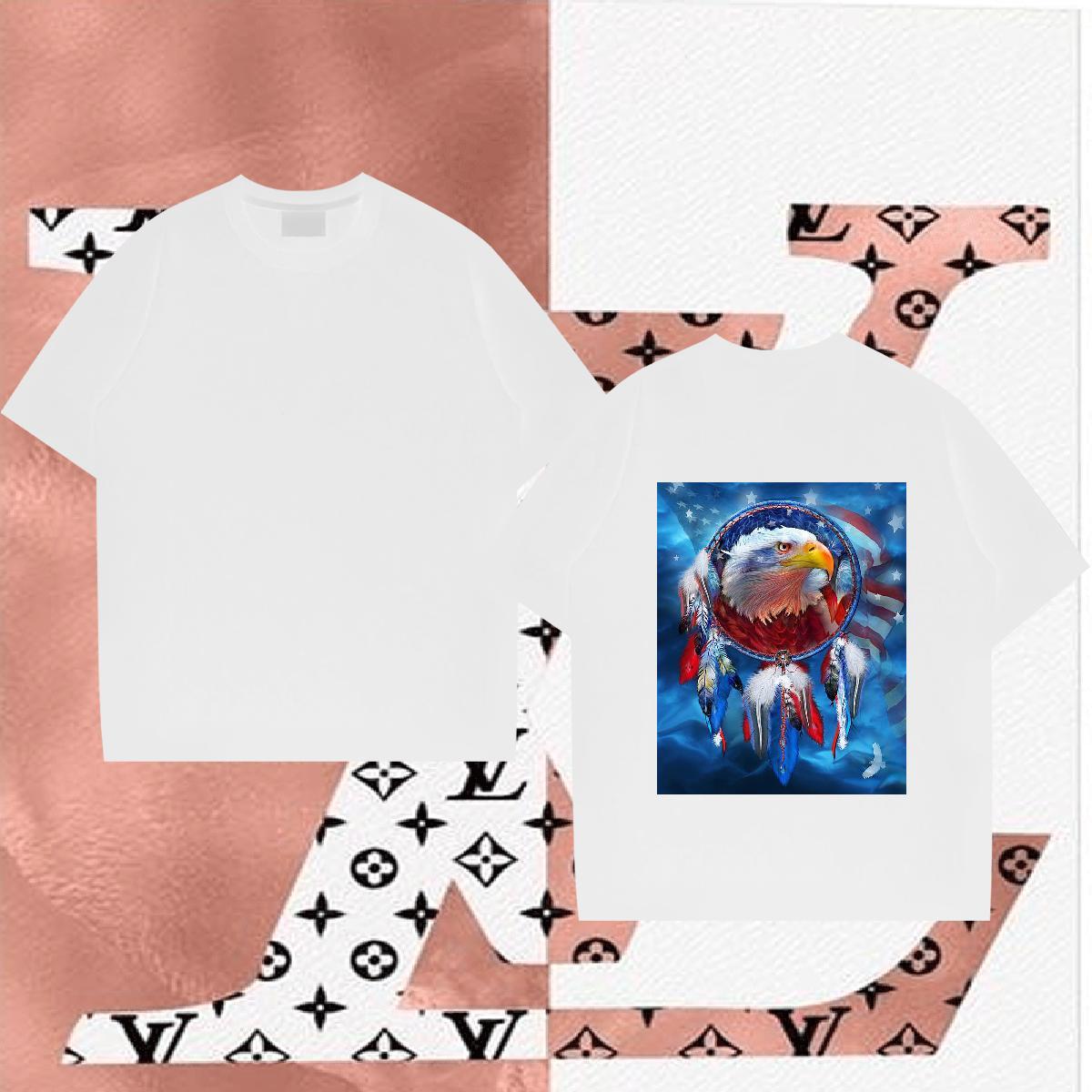 New Arrival T-Shirts 230g 100% Cotton eagle High Street Hip Hop Tops Tees Short Sleeve O-Neck High Quality Tshirts Customized