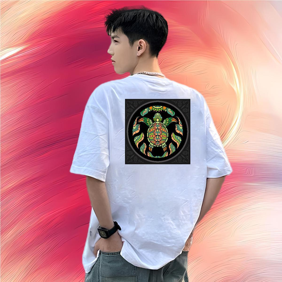 Factory Direct Mens T Shirts 230g Cotton tortoise Outdoor Tees Shirts Breathable Short Sleeve High Quality Men Clothes T-Shirt Customized