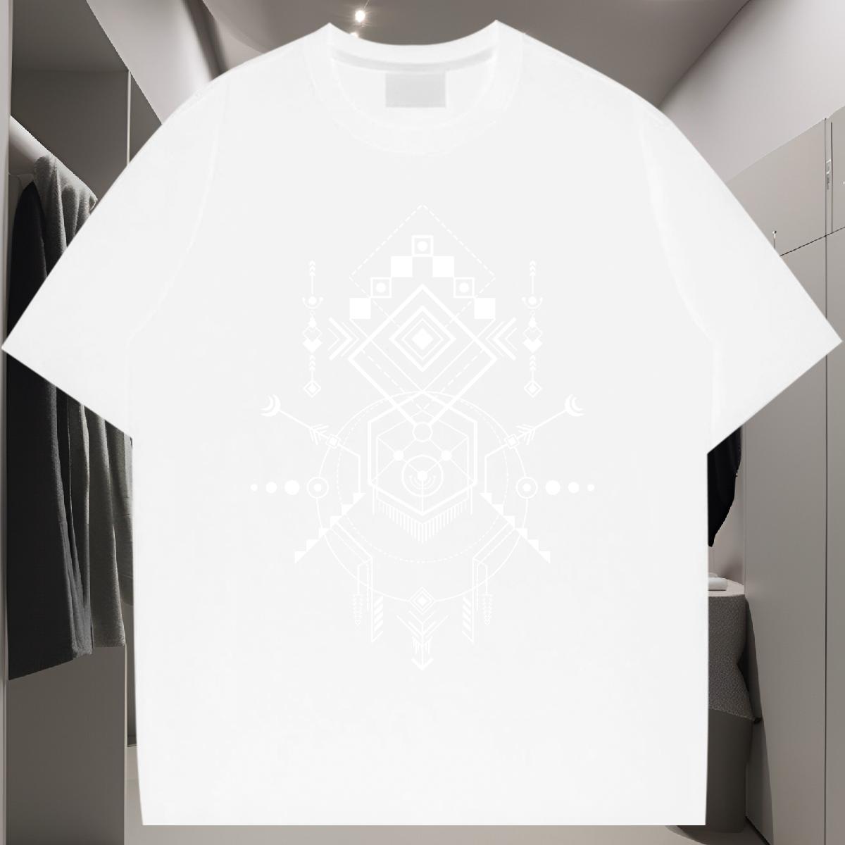 Man T Shirts 230g Pure Cotton handpainted Sport Short Sleeve O-Neck Custom Anime Tshirts 2024 New Brand Tees Shirts