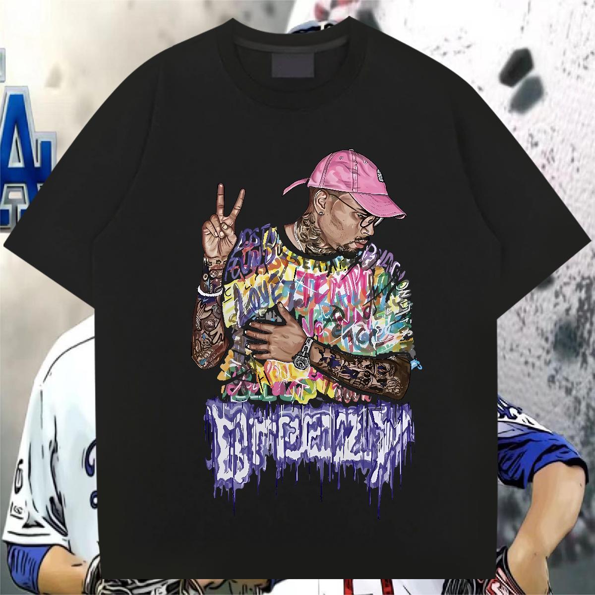 T Shirts Men 230g Pure Cotton hiphop Hip Hop Short Sleeve Soft Anime Tshirts Free Shipping Popular Clothings