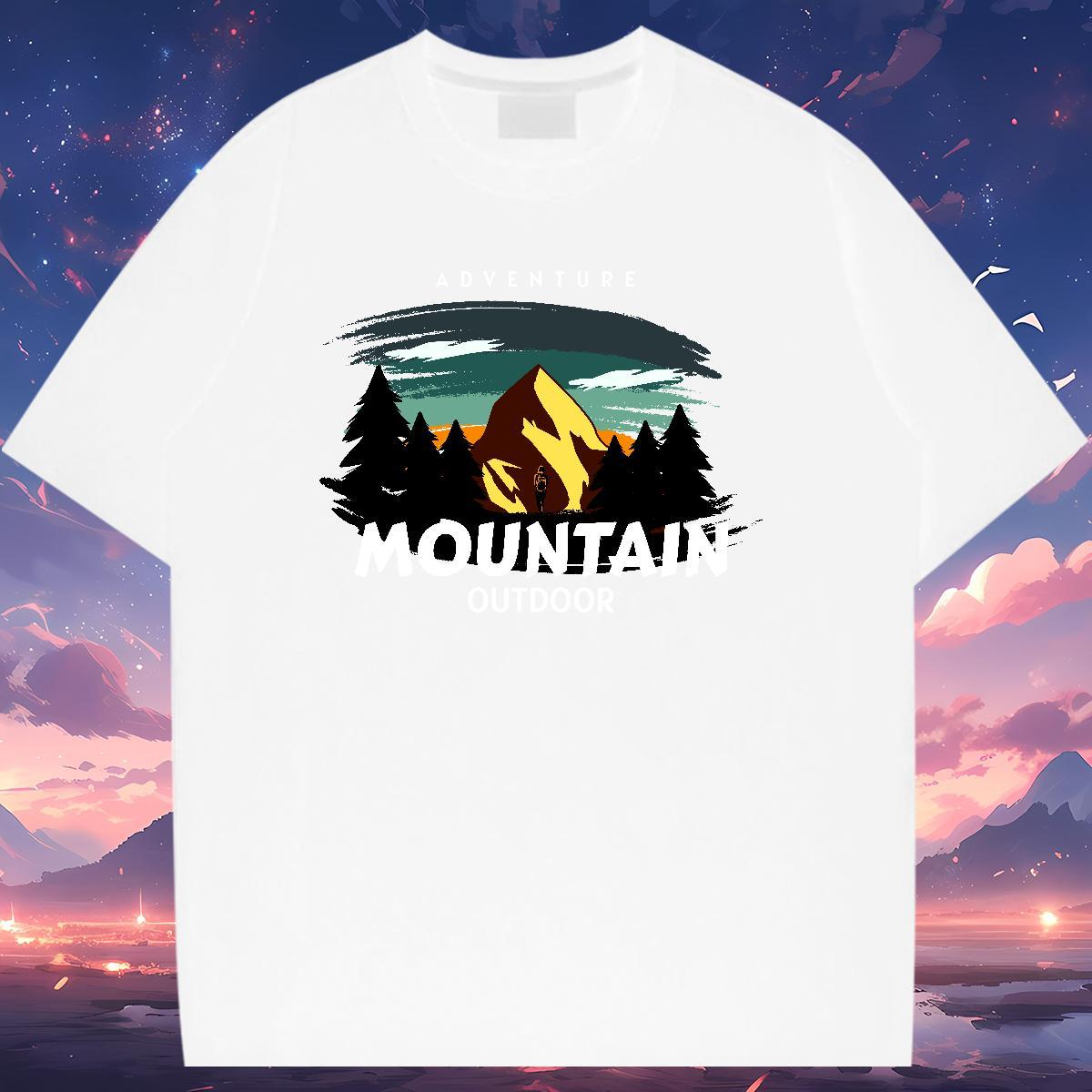 Stylist Men T Shirts 230g 100% Cotton tree Casual Beach Clothings Breathable Short Sleeve Loose Fit Tshirts Graphic
