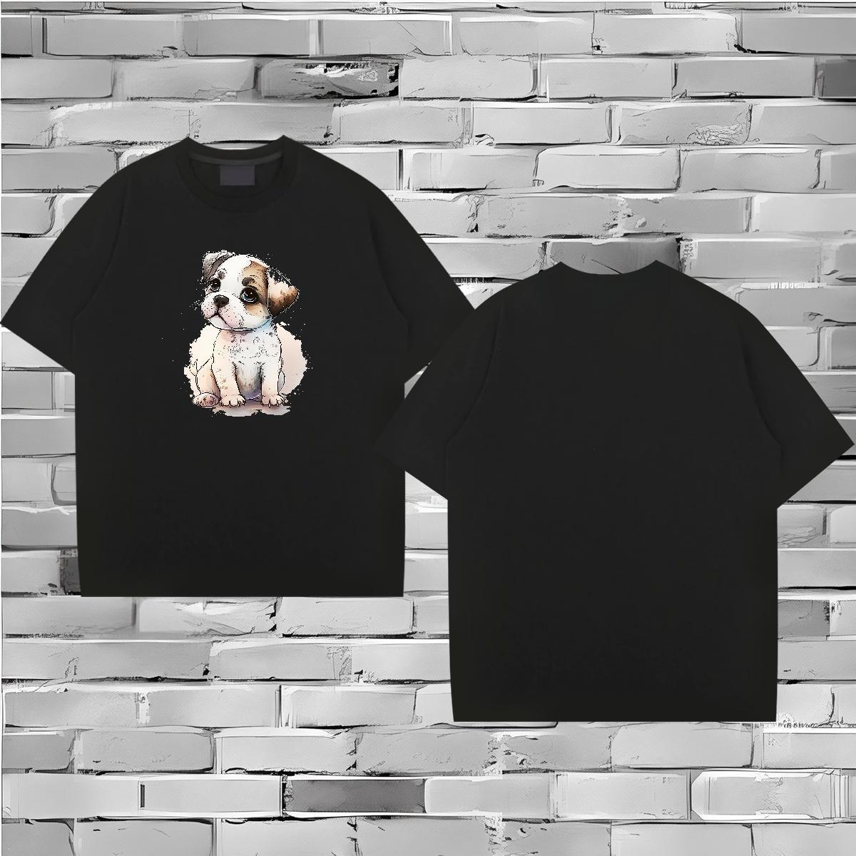 Classic Casual Man T Shirts 100% Cotton 230g Daily Wear Polos O Neck Short Sleeves Cool Tshirt for Man Woman Custom Cartoon