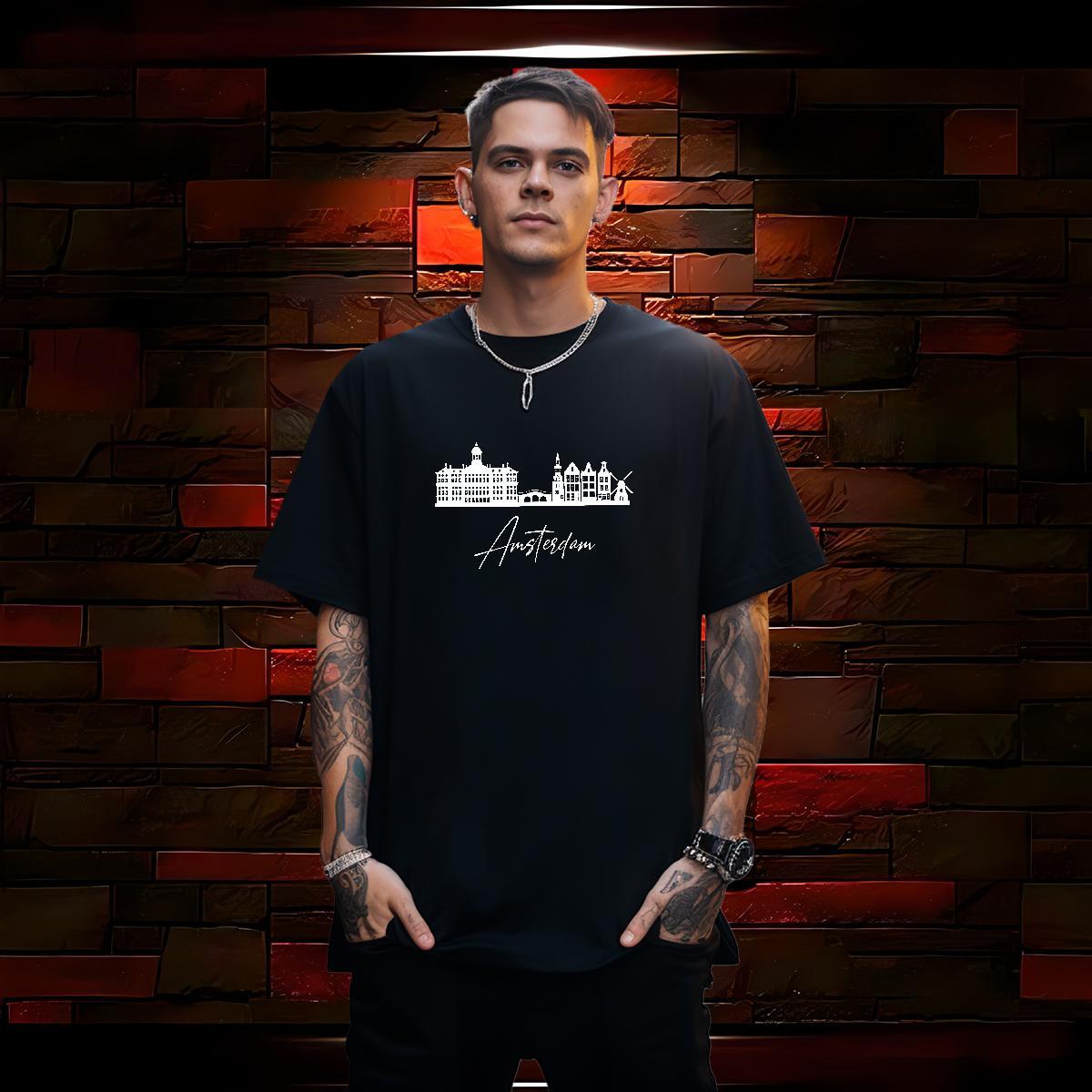 New Designer T-Shirts for Men letter Clothings 230g Cotton Hip Hop Free Shipping DIY Anime Short Sleeve Soft Tshirts