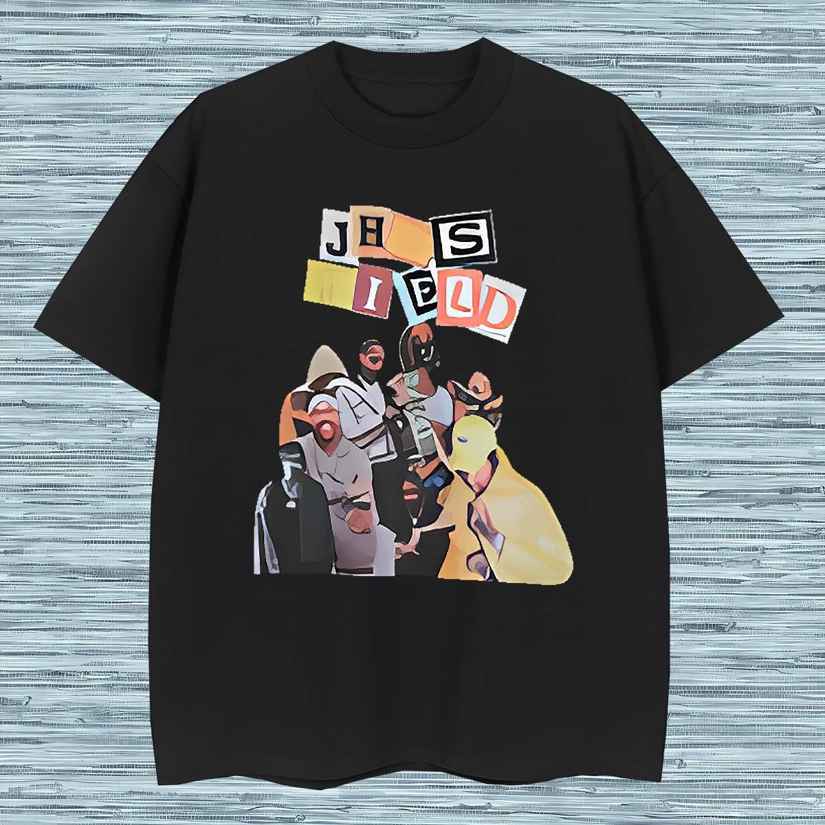 T-Shirts 230g Pure Cotton portrait Street Breathable Crew Neck White Plus Size Couples T Shirts Fashion Design Popular Wear