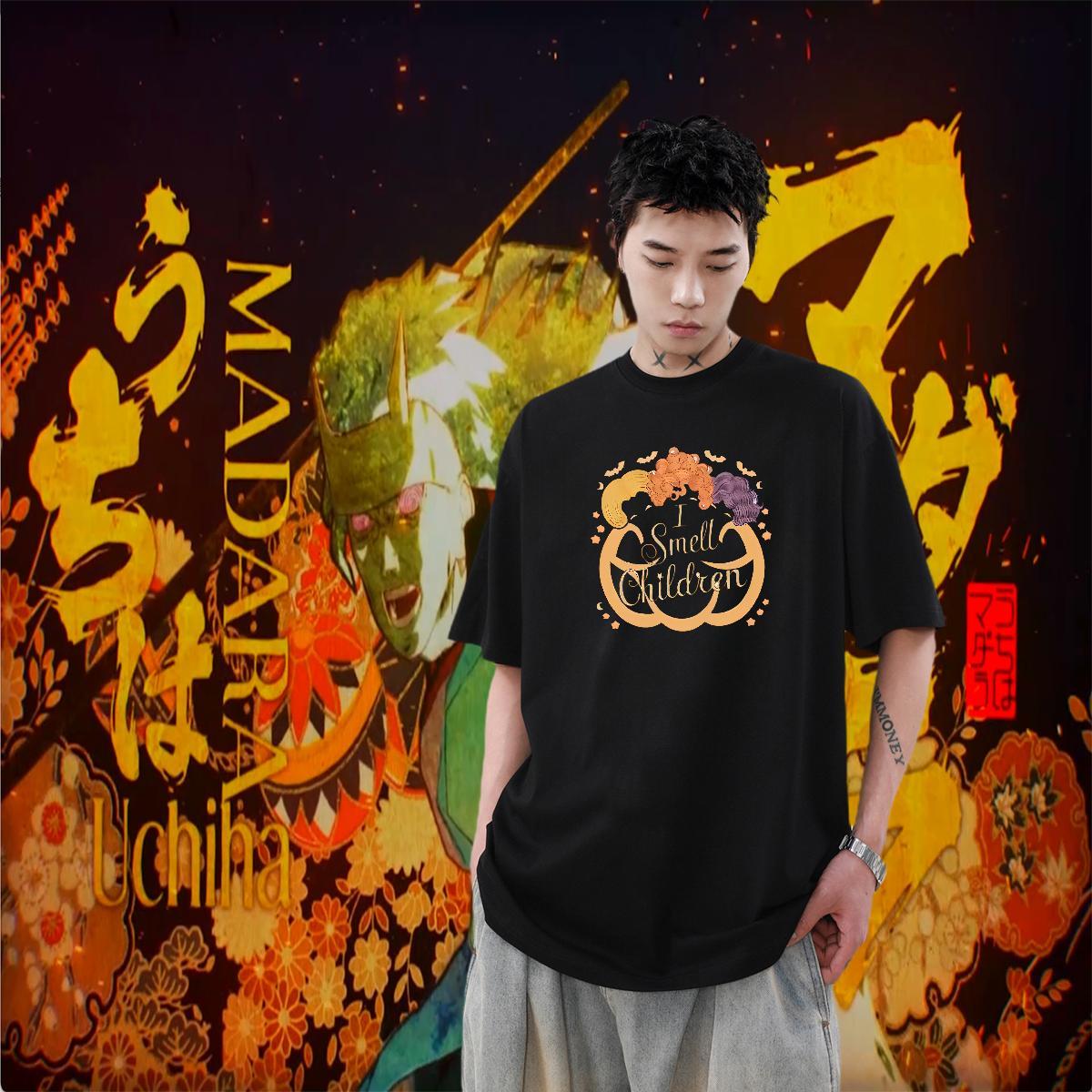 2024 DIY T Shirt For Man 100% Cotton 230g halloween High Street Hip Hop Tops Shirt Short Sleeve Soft Cool Design Couples T Shirts Anime