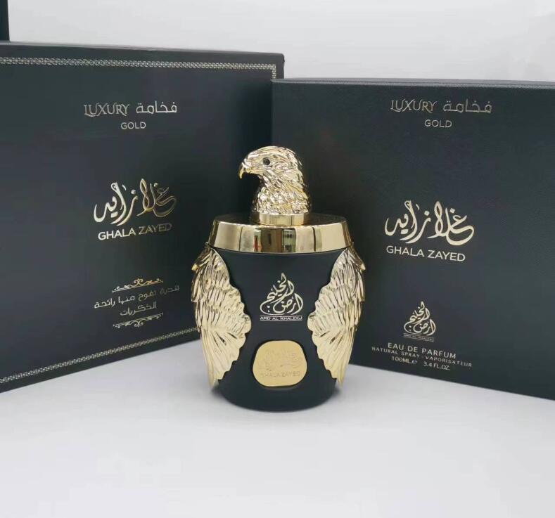 Ghala Zayed Perfume 100ml Eagle Fragrance Men Women Eau De Parfum Long Lasting Smell EDP Middle East Arabian Royal Golden Cologne Spray High Quality l