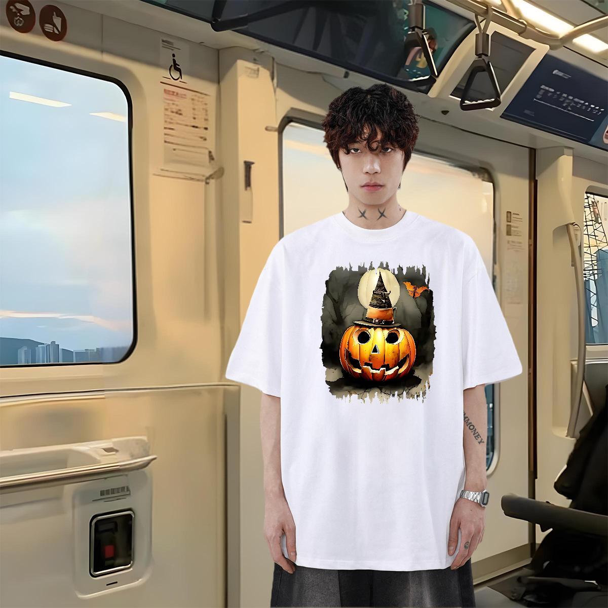 Fashion Designer T Shirt For Man 100% Cotton 230g pumpkin Street Wear Tops Breathable Short Sleeve Loose Fit Men Tees Oversized 4XL