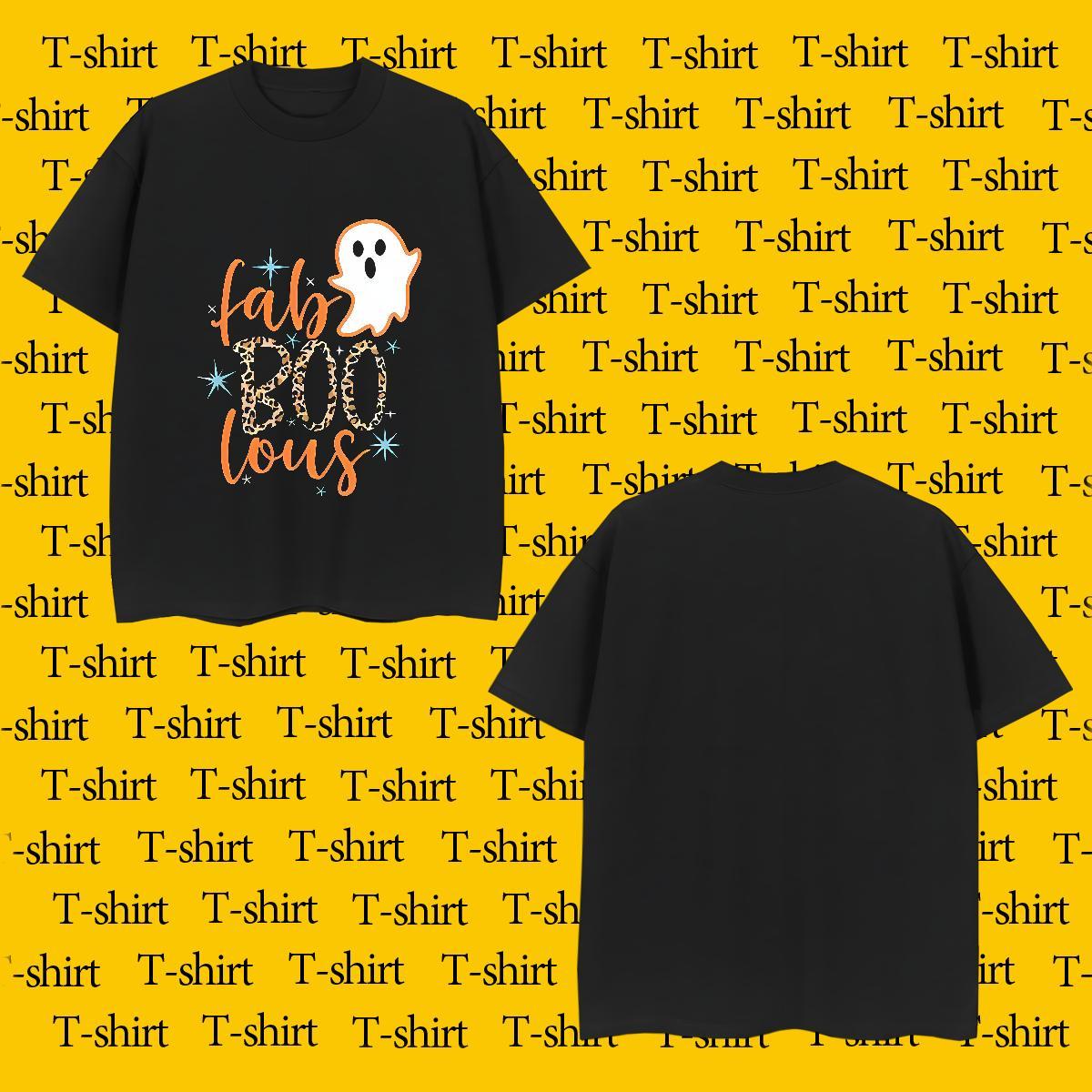 Casual New T Shirt For Man 100% Cotton 230g halloween Daily Wear Tops Breathable Short Sleeve Brand Mens Tshirts Anime Print