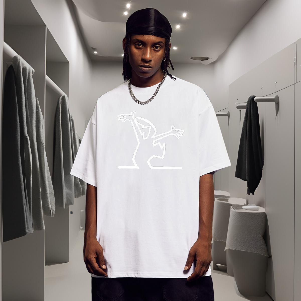 T Shirts Men 230g Pure Cotton art Outdoor Crew Neck Custom Cartoon Men Clothes T-Shirt Fashion Design Soft Tees Shirts