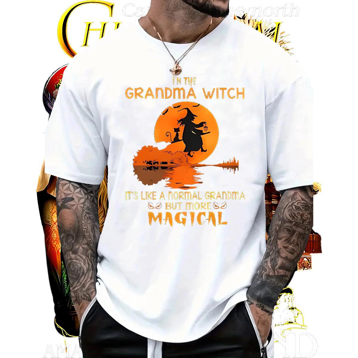 Cool Men Clothes T-Shirt 230g Cotton halloween Man T Shirts Street Crew Neck Black White Stylist Tops Shirt