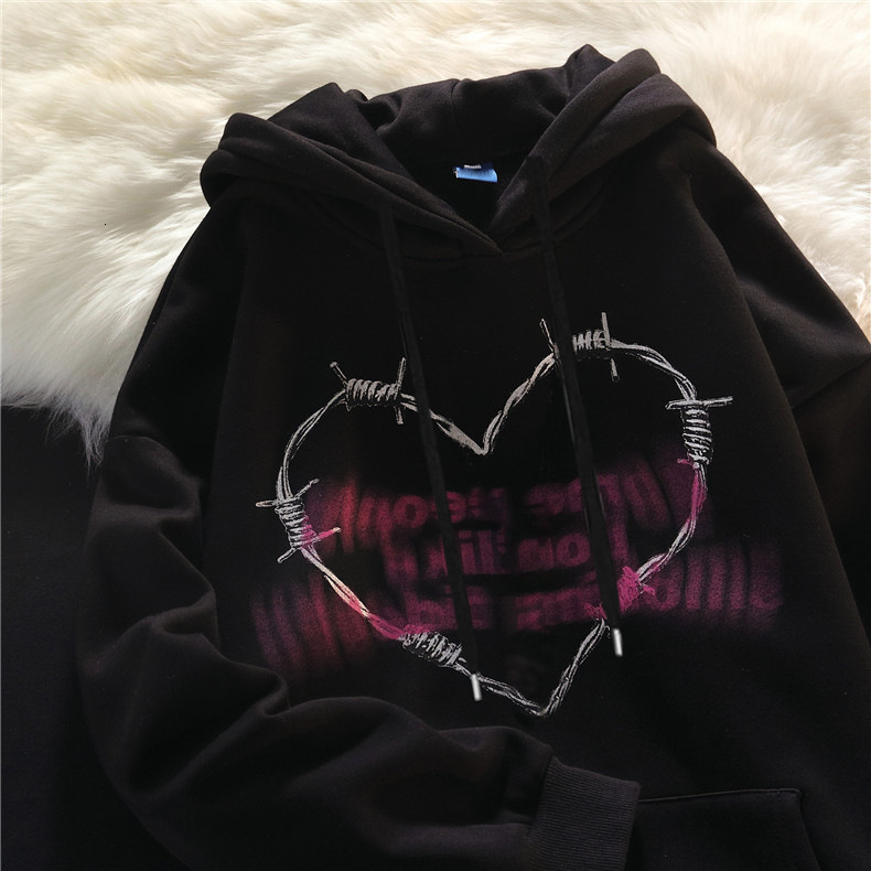 Hooded sweatshirt for women 2024 Korean style new letter printed loose long sleeved top, student pullover jacket trendy