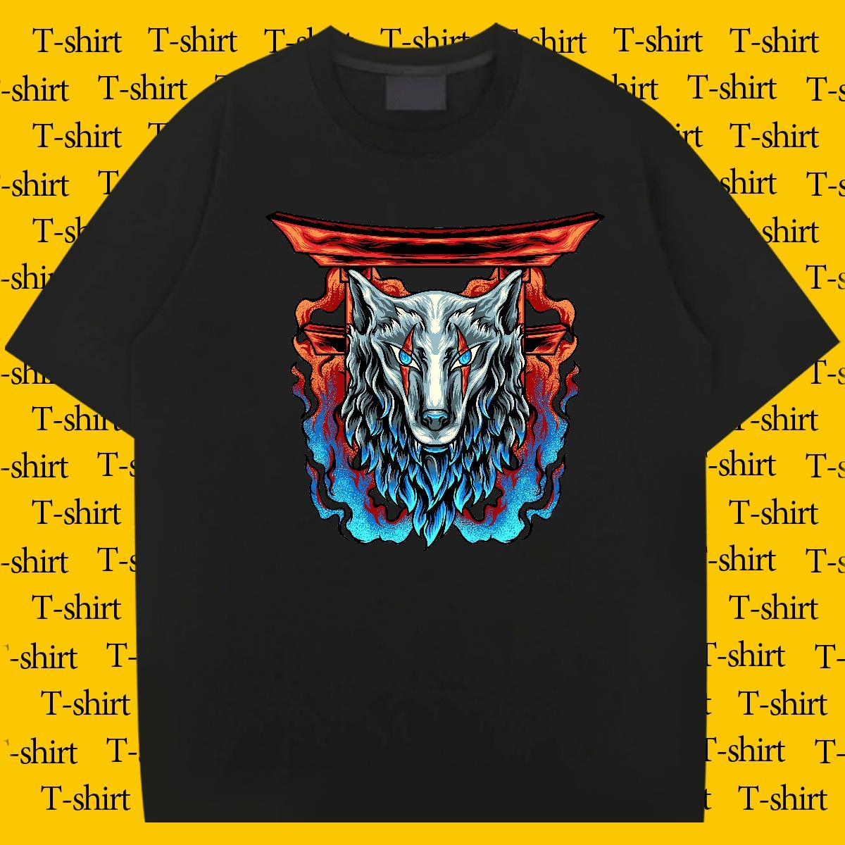 Wholesale T Shirts Men 230g Cotton Summer Casual Tops Shirt Crew Neck Breathable Soft Couples T Shirts Skull