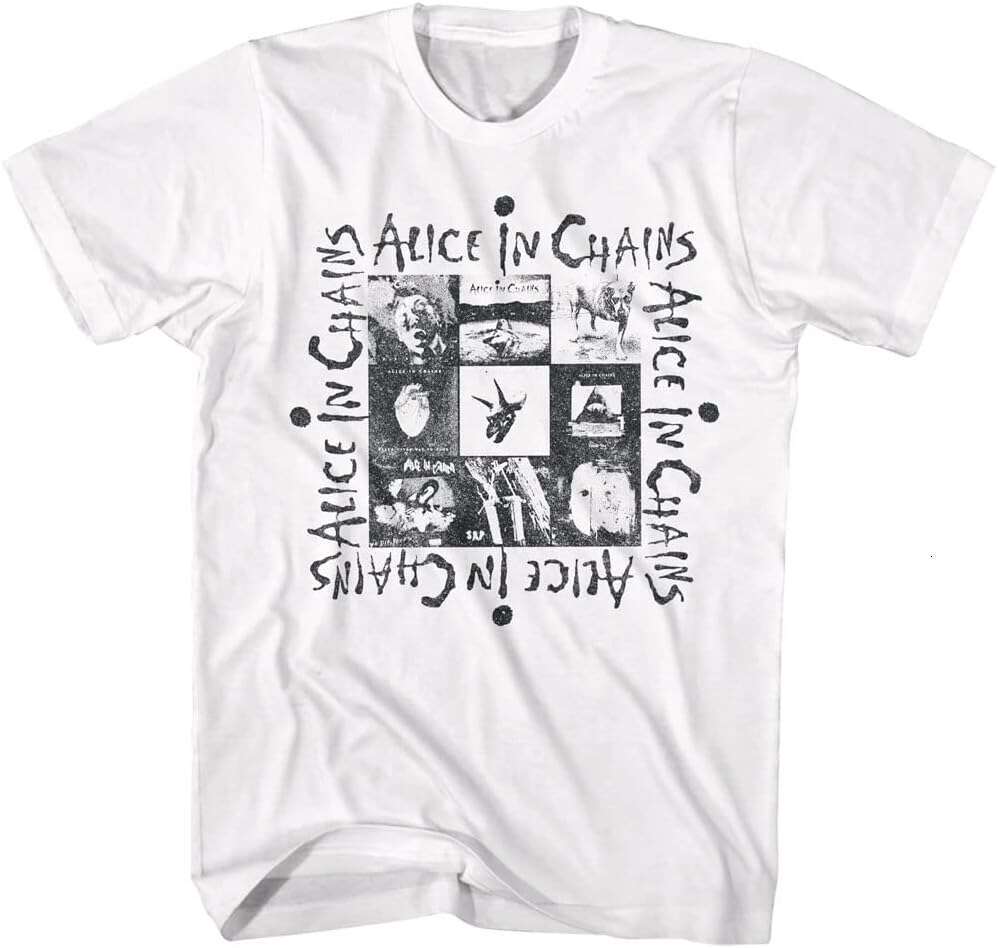 T shirt Mens Alice in Chains Shirt Multi Album Art 90s Music Vintage Style Graphic Tees shirts tshirt graphic tee Casual tops summer clothes Short sle