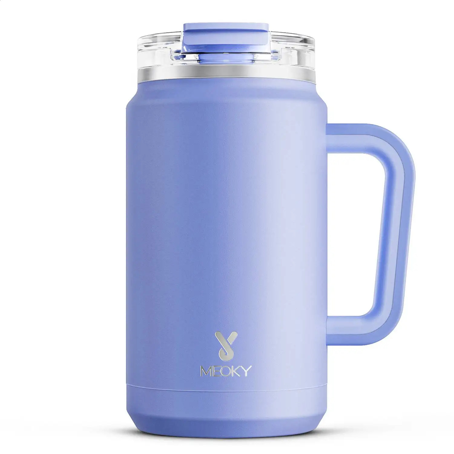 Meoky 50 oz large capacity vacuum cup purple black stainless steel leak proof car beverage 240805