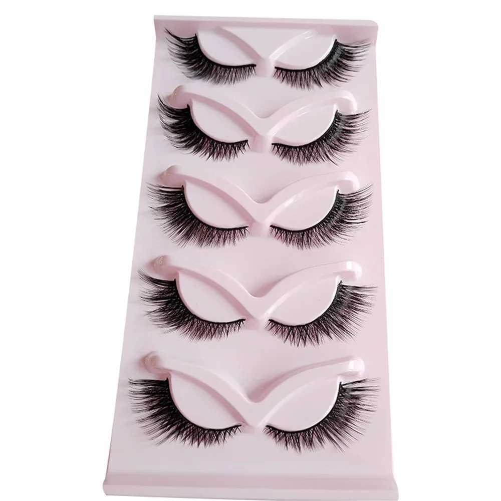 5 pairs of mink eyelashes cat eye false eyelashes natural false eyelashes W240803