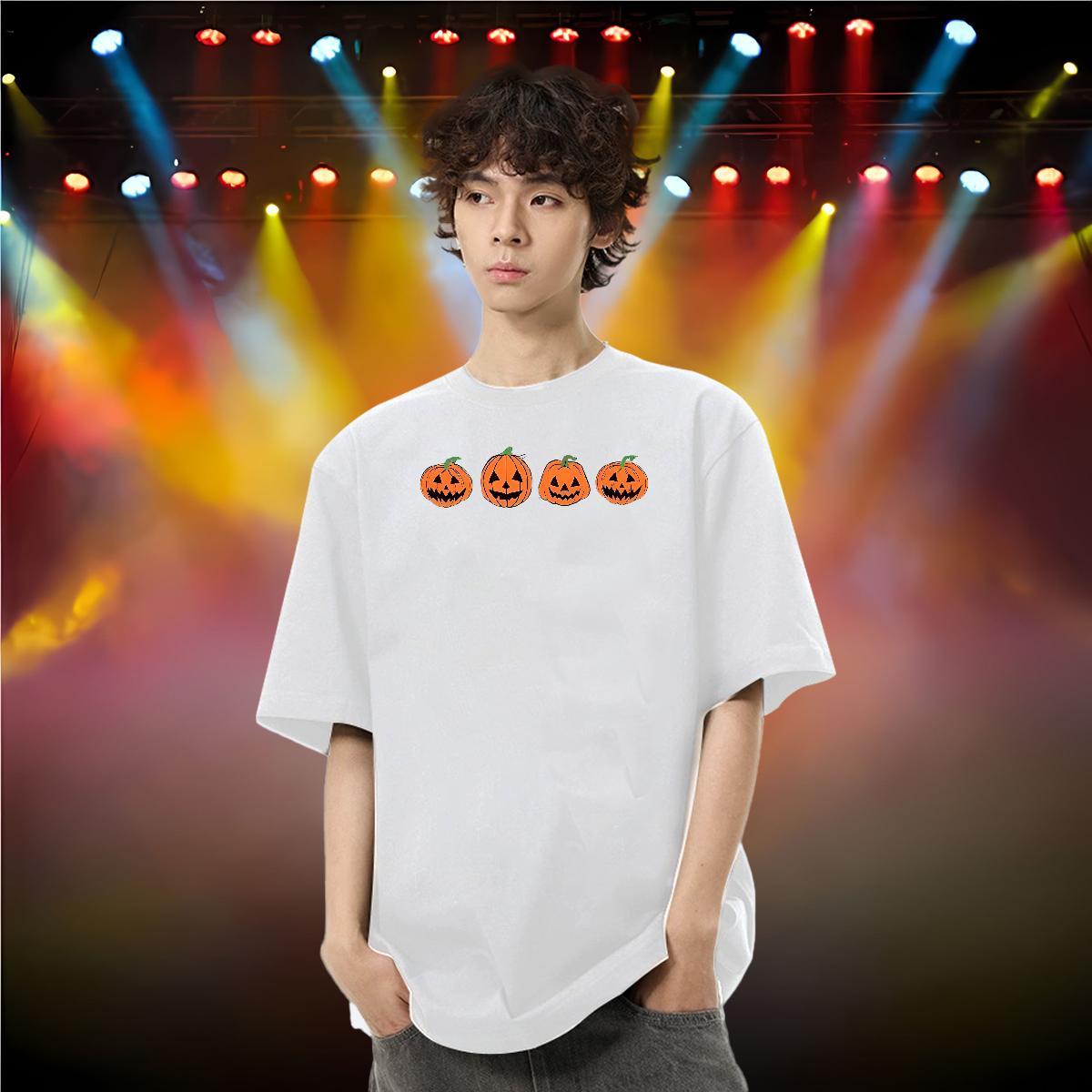 DIY Customized T Shirt For Man 230g 100% Cotton halloween Home Outdoor Tops Shirt Short Sleeve Soft Designer Tshirt for Man Woman Custom Anime