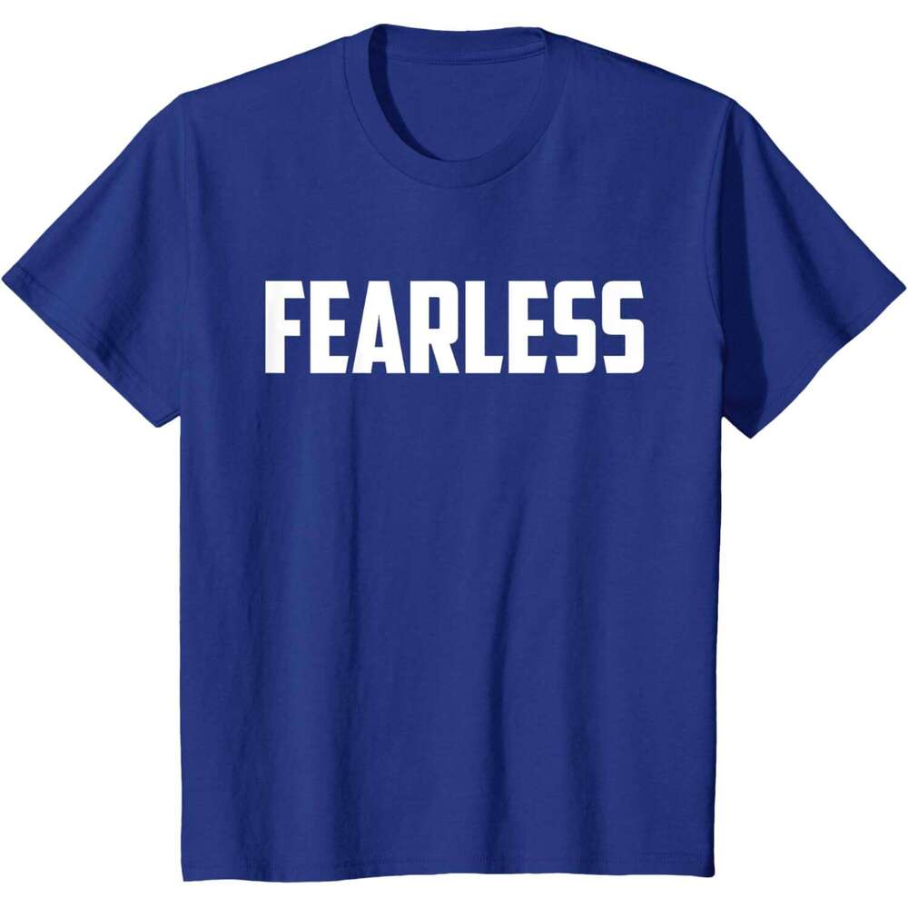 T shirt Mens Tee shirt, Fearless and Strong Motivational Quotes T-Shirt shirts tshirt graphic tee Casual tops summer clothes Short sleeve Free shippin