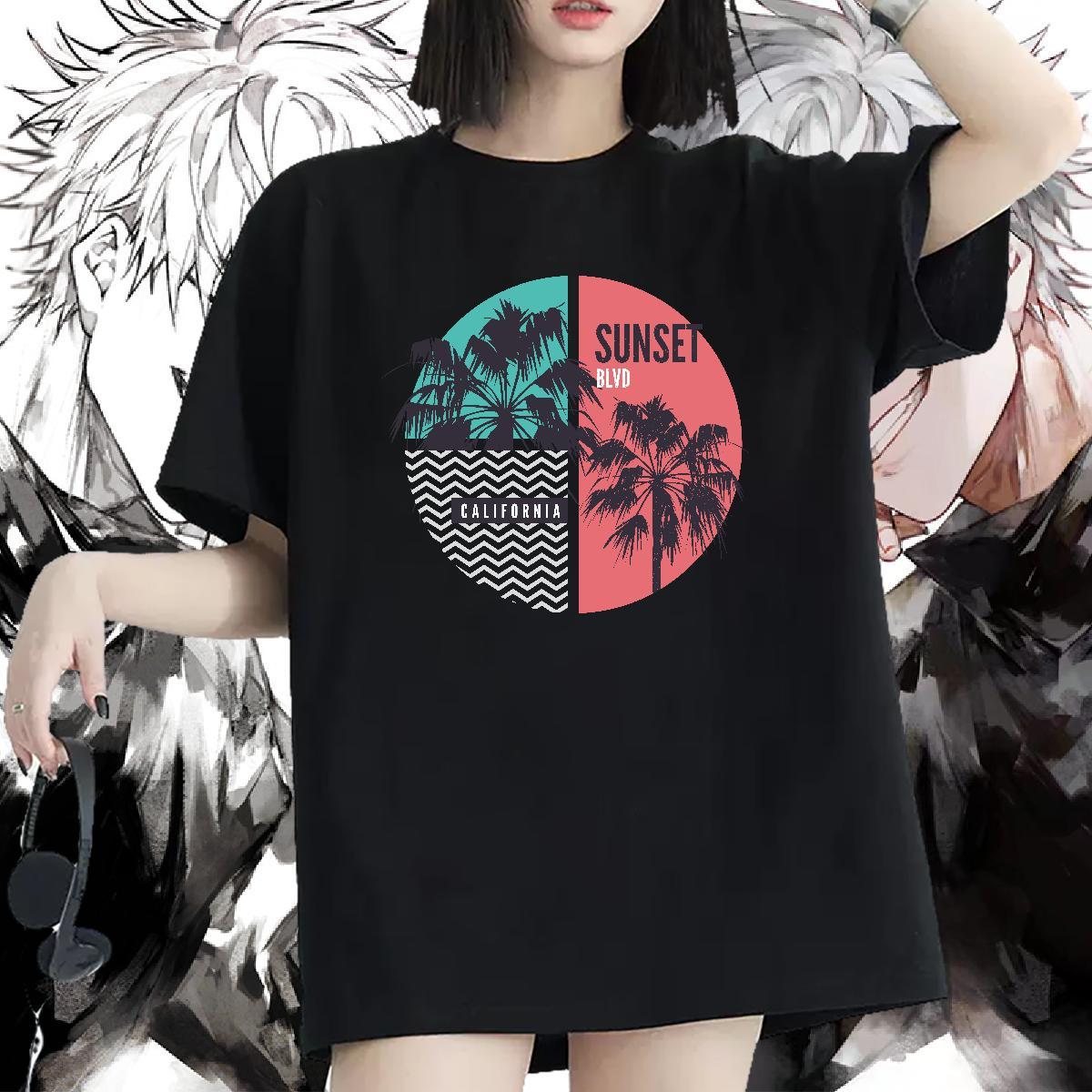 Designer Nice T-Shirts Breathable Soft Womens Tshirts Oversized tree Beach 230g 100% Cotton Fashion New Clothes