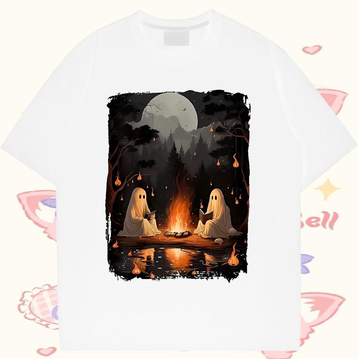 Fashion Casual Men T Shirts 230g Pure Cotton moon Outdoor Tops Shirt Short Sleeve O-Neck Loose Men Tees Custom Anime