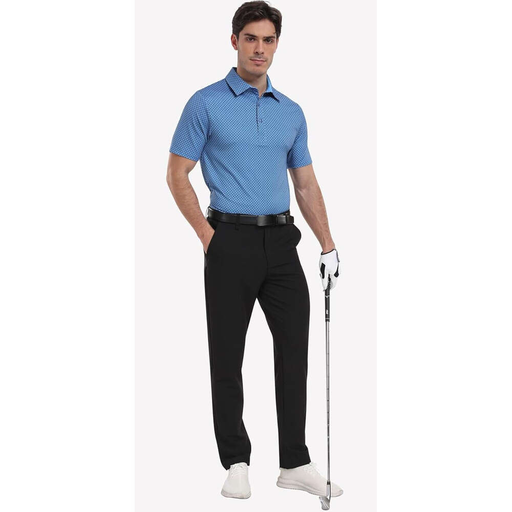 Mens Polo shirt Golf Fashion Print Short Sleeve Moisture Wicking Sports Outdoor for Men Polos shirts tshirt Casual tops summer clothes Short sleeve