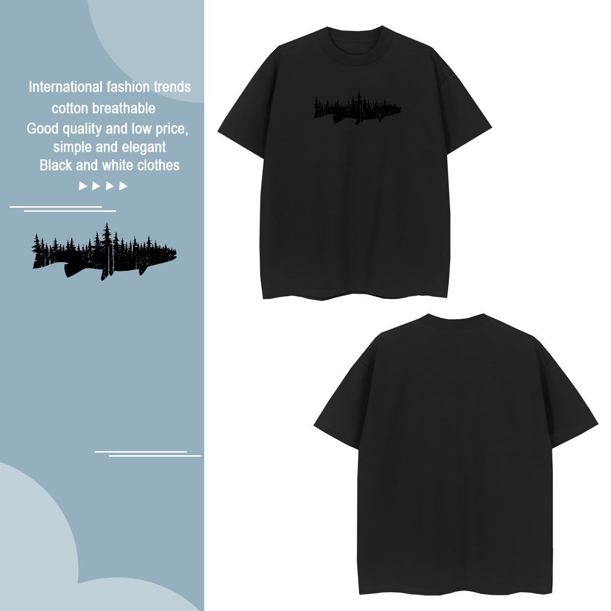 T-Shirts for Men 230g Pure Cotton plane Sports Casual Short Sleeve Soft Skull Tshirts Fashion TOP Quality Polos