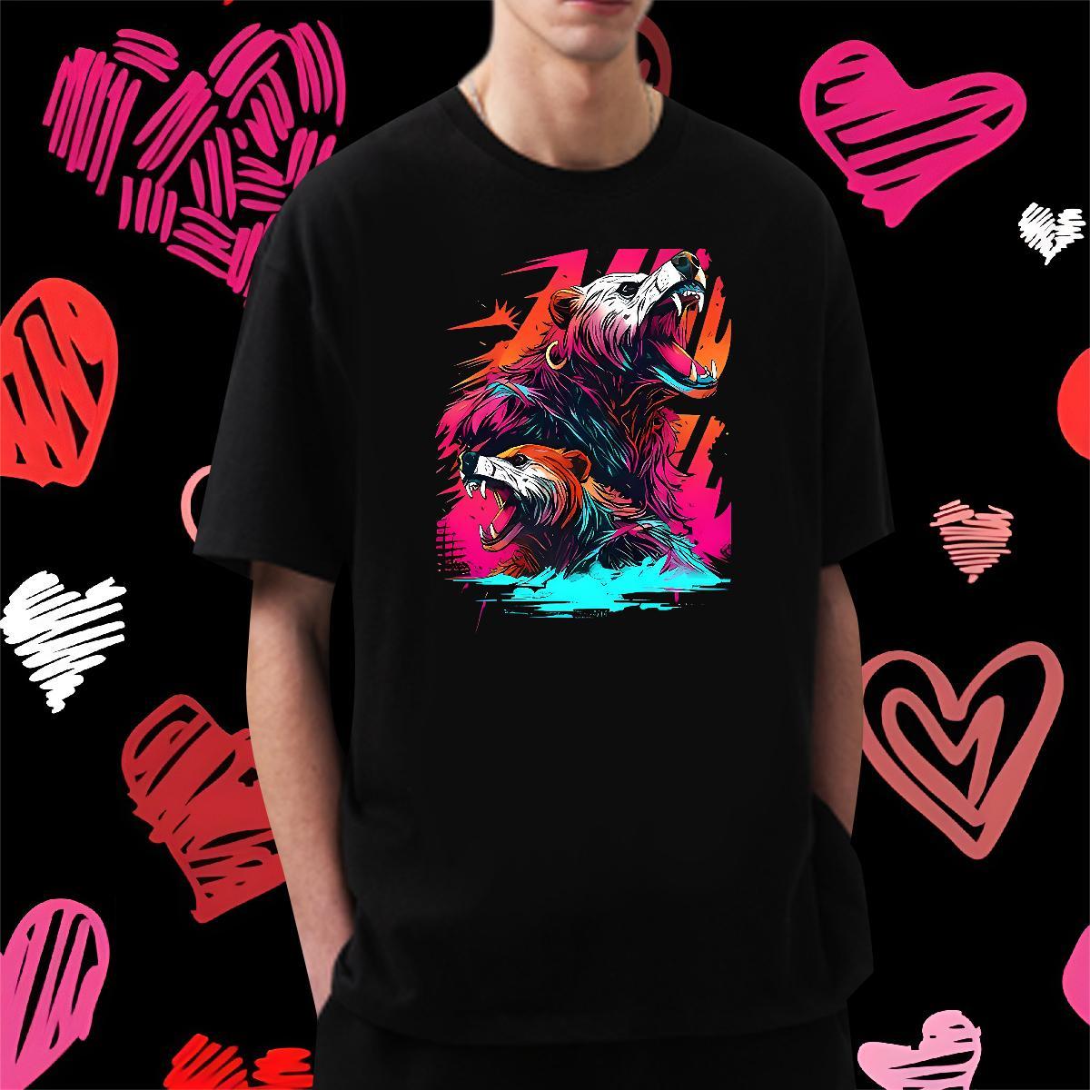 2024 Summer T-Shirts 100% Cotton 230g Casual Beach Tshirts Crew Neck Breathable Comfortable Couples T Shirts DIY Logo Oversized