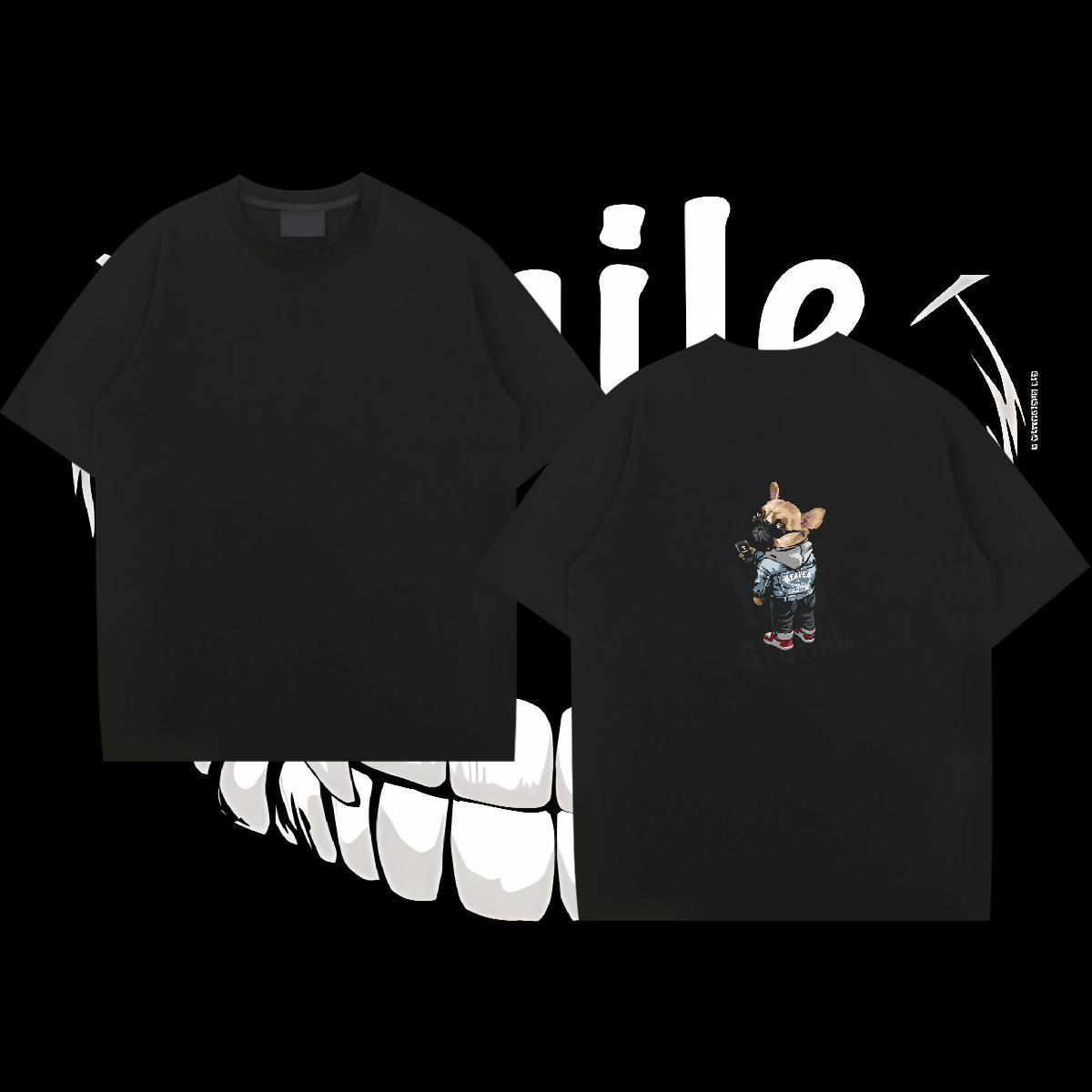 New Arrival T Shirt For Man 100% Cotton 230g dog Spring Summer Tee Shirt Pure Cotton Designer Men Tshirts Asian Size